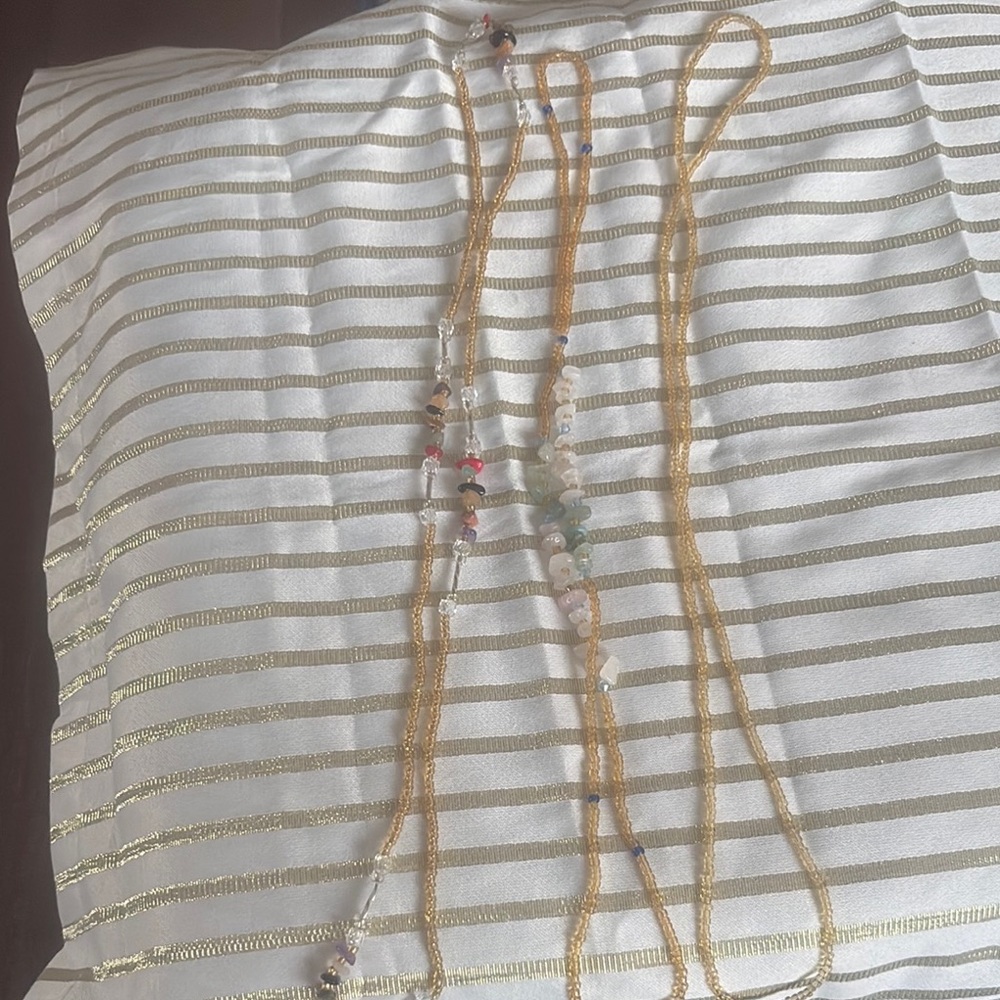 Beaded Gold and Multicolor waistbeads